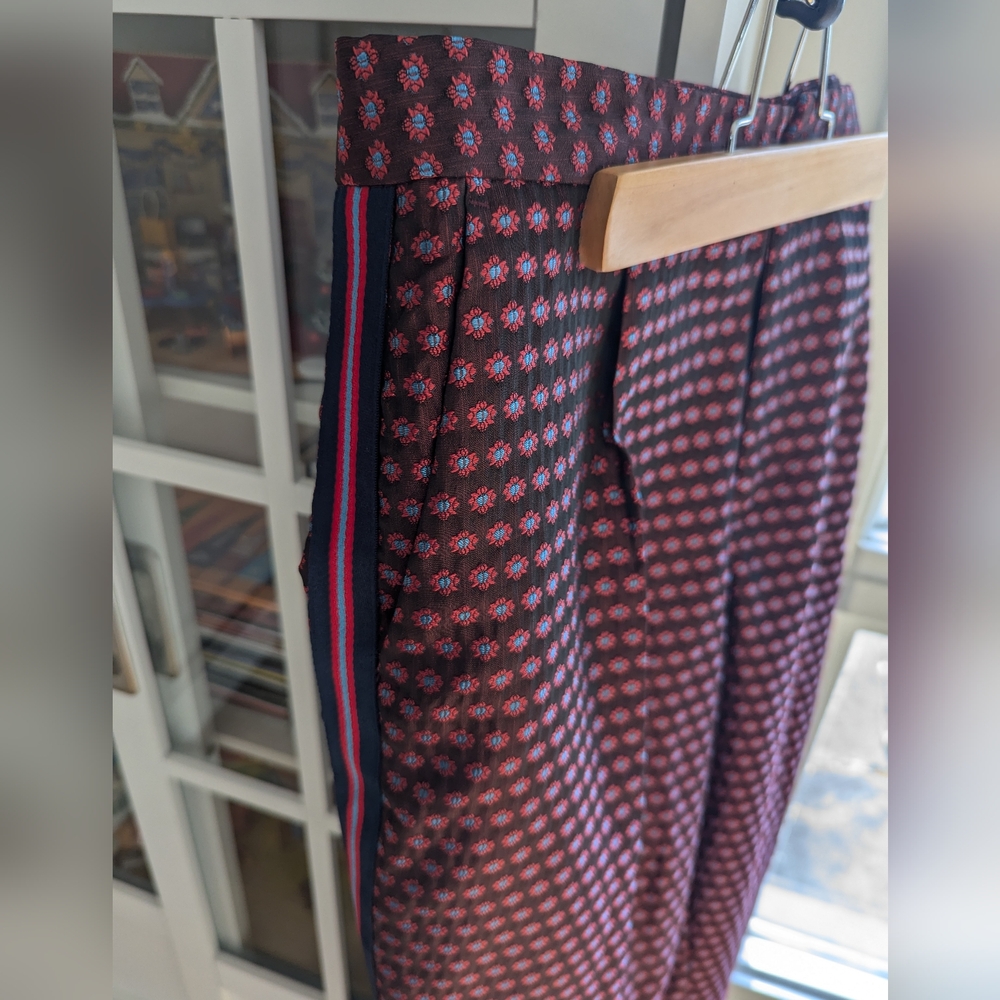 Zara banded printed trousers, size L